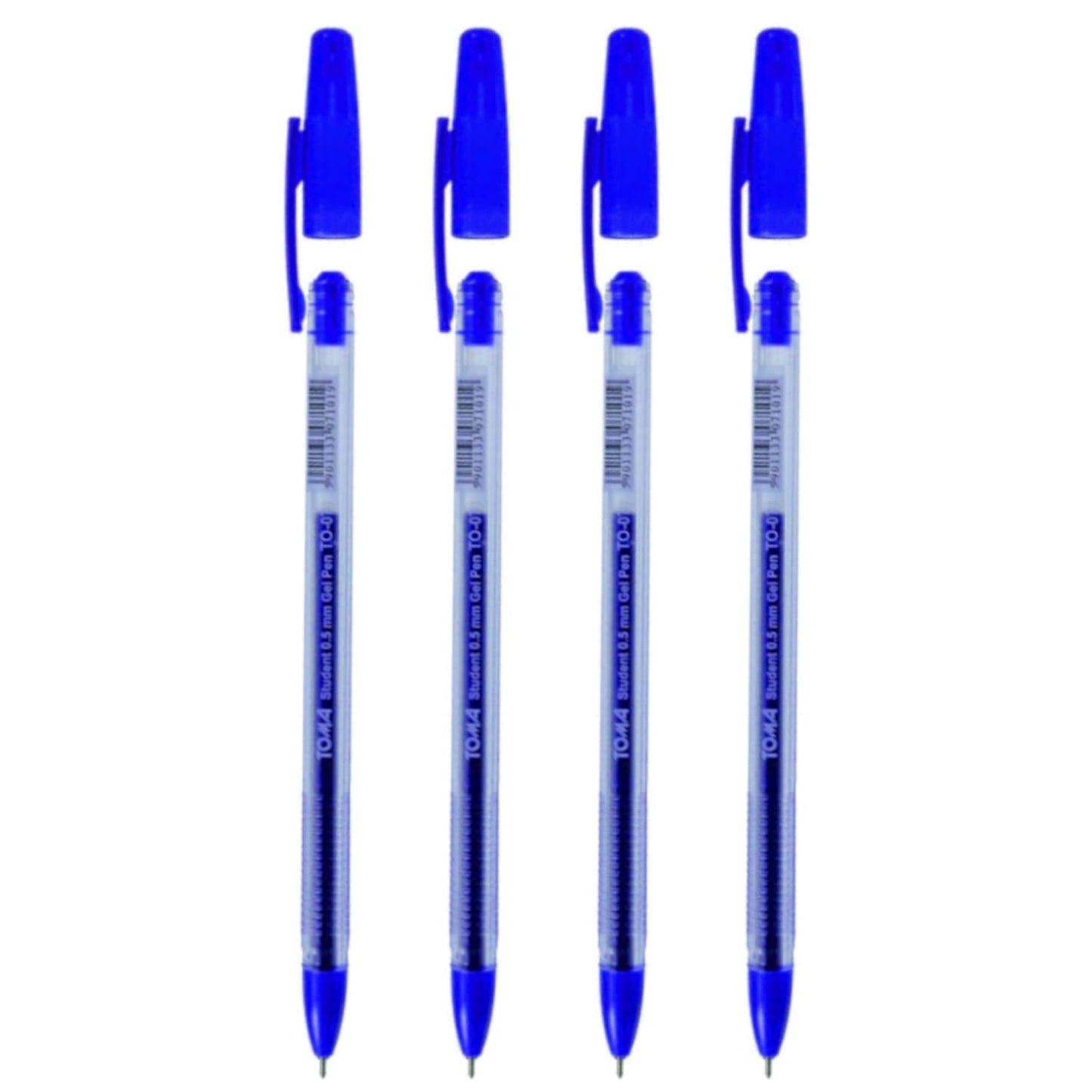 Ballpoint Pens, Gel Ink Ballpoint Pens, Smudge Free, Extra Fine Point 0.5 mm, Ideal for School, Office (Blue, 4 Pens)