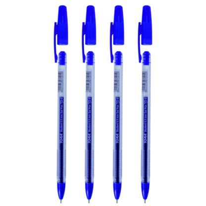 Ballpoint Pens, Gel Ink Ballpoint Pens, Smudge Free, Extra Fine Point 0.5 mm, Ideal for School, Office (Blue, 4 Pens)
