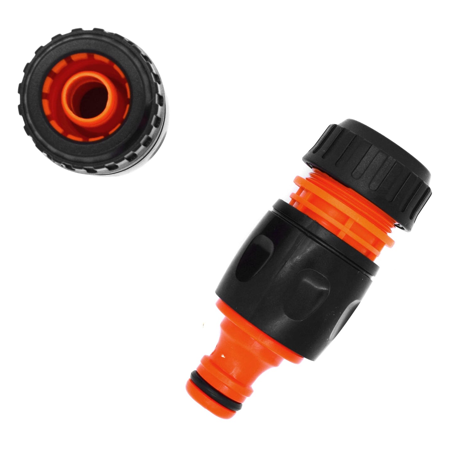 Hose Fitting Repair Set 2 x Plastic Garden Water Hose 1/2" Quick End Connectors & 1 x Double Male Hose Connector