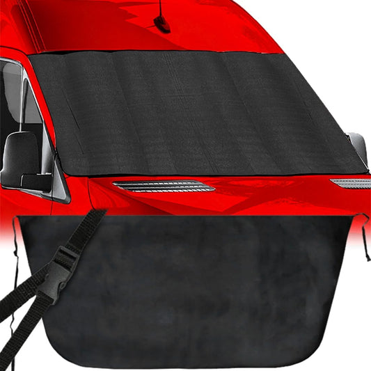 Car Van Windscreen Cover, Snow UV Ice Protection, XXL Car Van Windshield Cover 180 x 100 cm with Flaps, Windshield Frost Guard Fit
