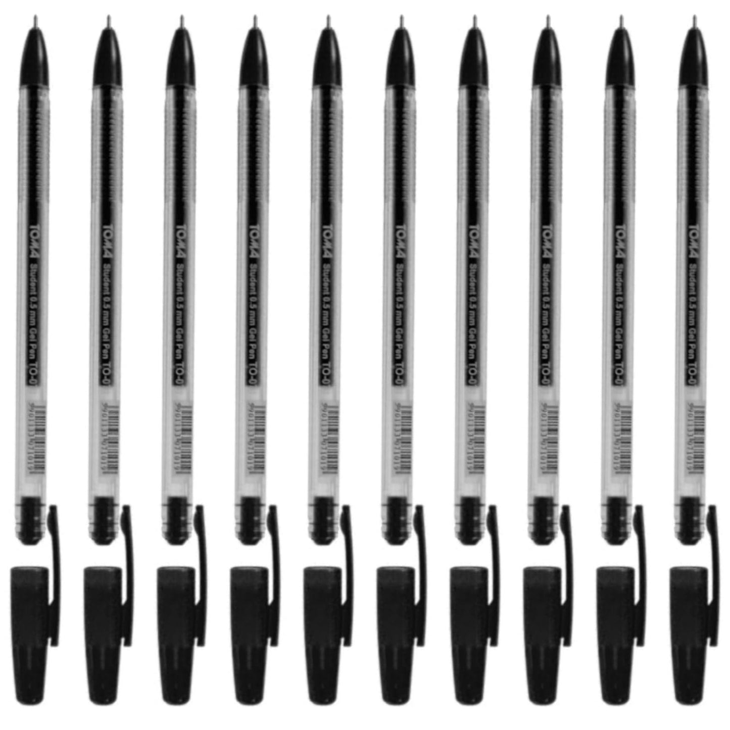 Ballpoint Pens, Gel Ink Ballpoint Pens, Smudge Free, Extra Fine Point 0.5 mm, Ideal for School, Office (Black, 10 Pens)