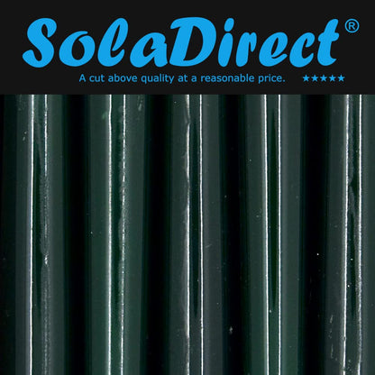 Tapered Dinner Candles, Pack of 10, Unscented, Long Burning Time, 24 cm / 19.45" (Forest Green, Varnished)