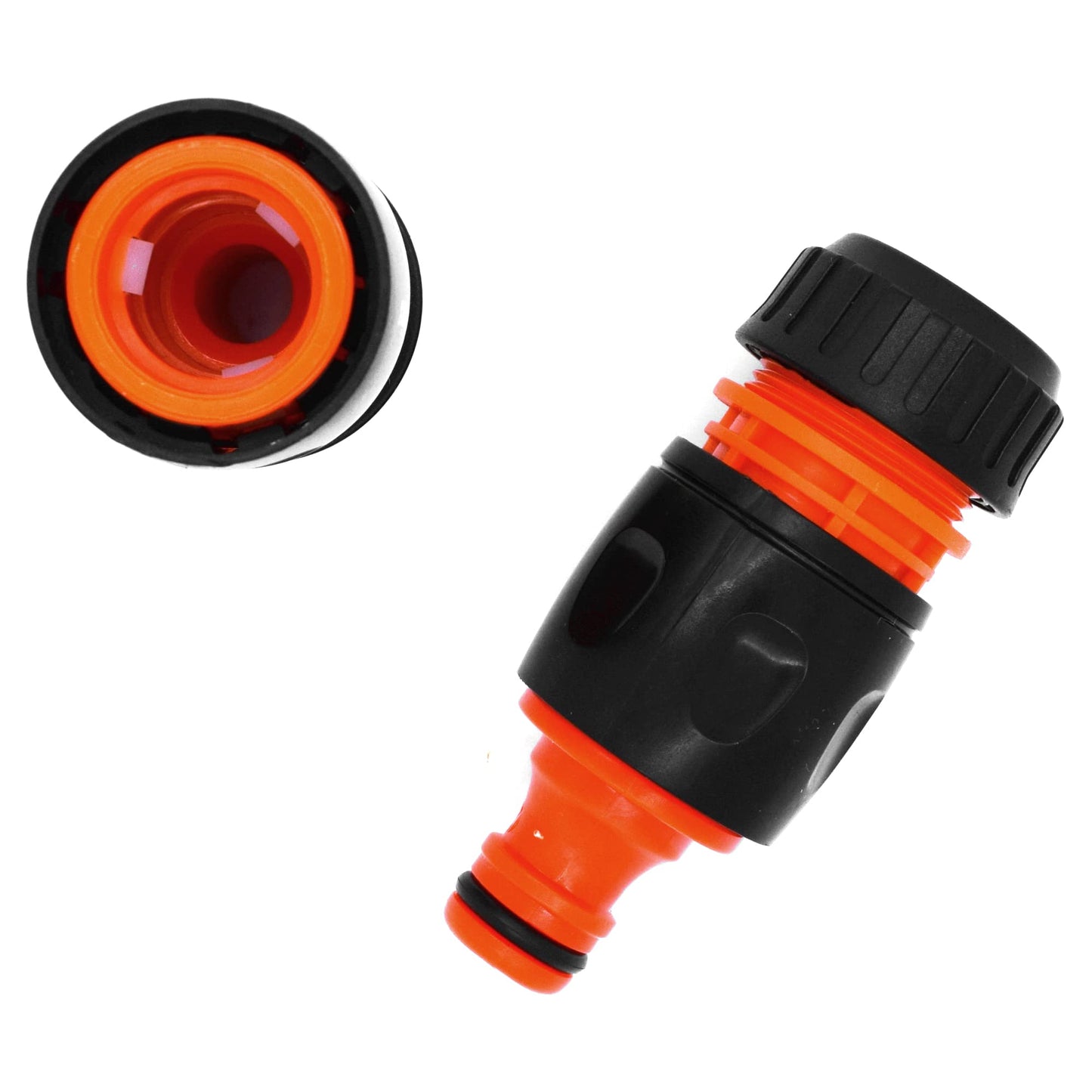 Hose Fitting Repair Set 2 x Plastic Garden Water Hose 1/2" Quick End Connectors & 1 x Double Male Hose Connector