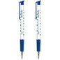 Ballpoint Pens, Retractable Smudge Free Pens, Extra Fine Point 0.5 mm, Ideal for School, Office, Everyday Use (Blue, 2 Pens)