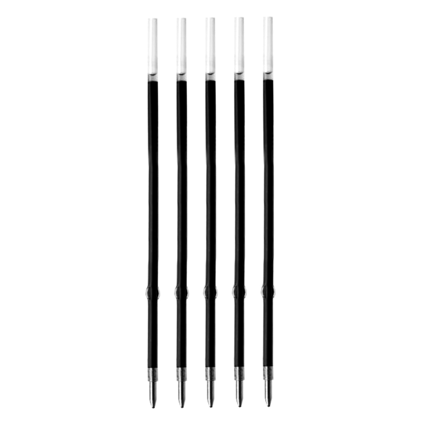 5 Pcs Ballpoint Pen Refills, Length 107 mm, Retractable Pen Refills, Smooth Writing, Smudge Free Ballpoint Pen Refills (Black)