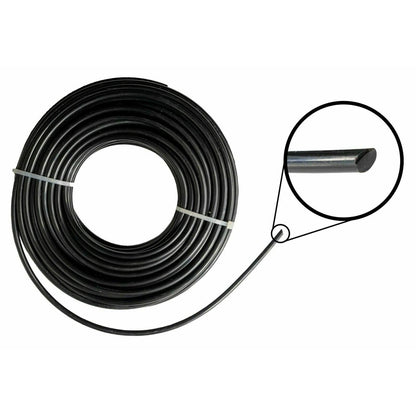 3.0 mm x 15 m Nylon Strimmer Trimmer Line Round Shaped Heavy Duty Brush Cutter Wire - Black