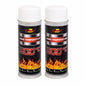 2 x 400 mL White RAL 9003 Heat-Resistant Enamel Paint Silicone-Based Up to 800 C - High Temperature Metal Coating