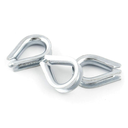 4 x 6 mm Thimble Rope Clip Clamp Fixing Loose Ends of Wire, Jute and Polypropylene Ropes