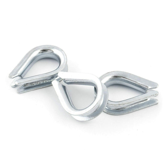 4 x 6 mm Thimble Rope Clip Clamp Fixing Loose Ends of Wire, Jute and Polypropylene Ropes