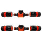 In-Line Shut-Off Valve for Join Garden Hose Pipe Tube, Double Male Connector Valve Extender & Hose Connectors (Red, Pack of 2)