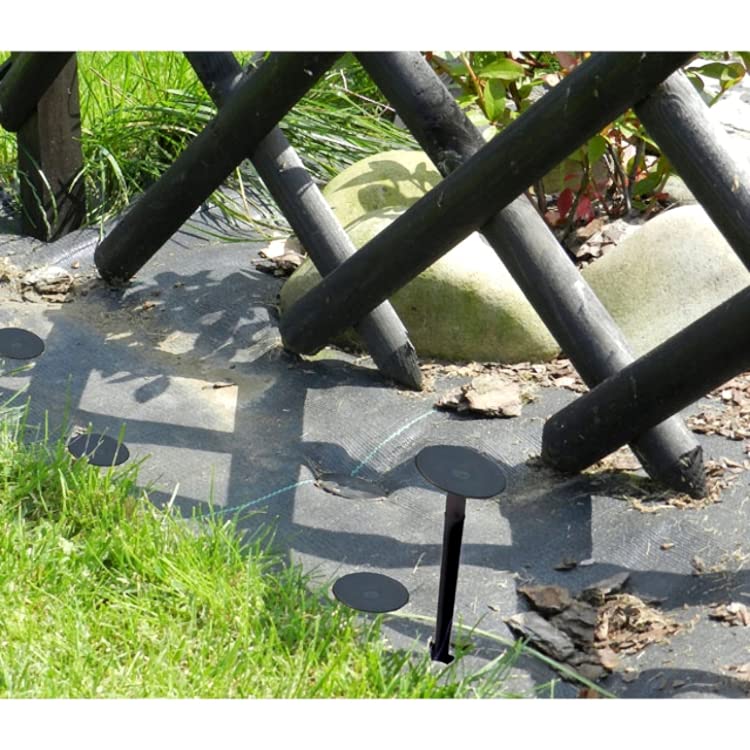 1 x 10 m / 3.2 x 32.8 ft Weed Control Membrane, Weed Control Woven Fabric, Ground Cover Sheet, 100 GSM, UV Stabilised + 20 Pegs