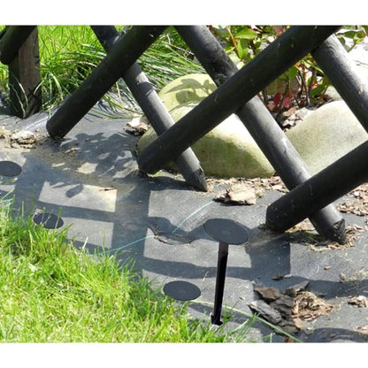 1 x 10 m / 3.2 x 32.8 ft Weed Control Membrane, Weed Control Woven Fabric, Ground Cover Sheet, 100 GSM, UV Stabilised + 20 Pegs