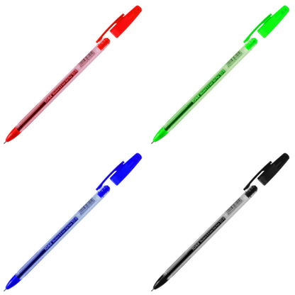 Ballpoint Pens, Gel Ink Ballpoint Pens, Smudge Free, Extra Fine Point 0.5 mm, Ideal for School, Office (Set of 4 Colours, 4 Pens)