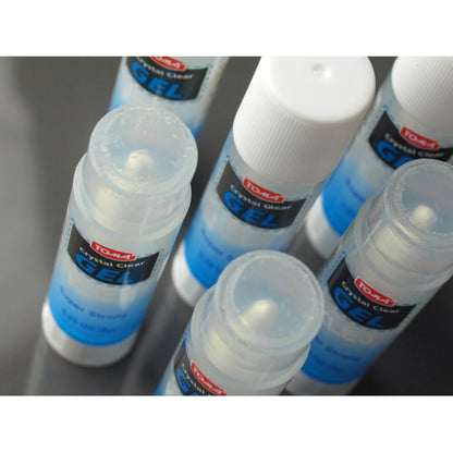 15 g Glue Sticks, Gel Glue Sticks, Clear, Washable, Non-toxic, Odourless, Ideal for School, Office, Everyday Use (Pack of 6)