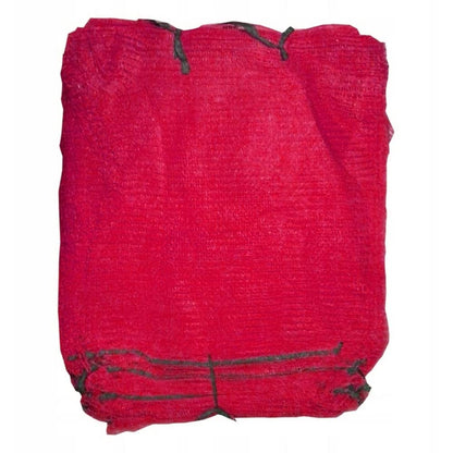 100 x Net Sacks 55 x 80 cm / 21.5 x 31.5" Max Load 30 Kg Non-Stretch with Drawstring, Raschel Bags, Mesh Sacks (Maroon)