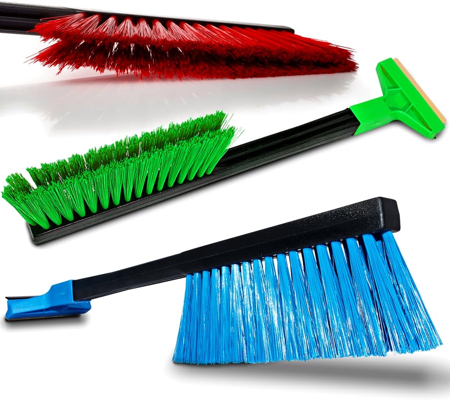 MURSKA ICE SCRAPER WITH BRUSH - Car Windscreen Ice Scraper & Brush - Frost Snow Window De-Icer for Car, Van (42 cm - 16" + Brush)