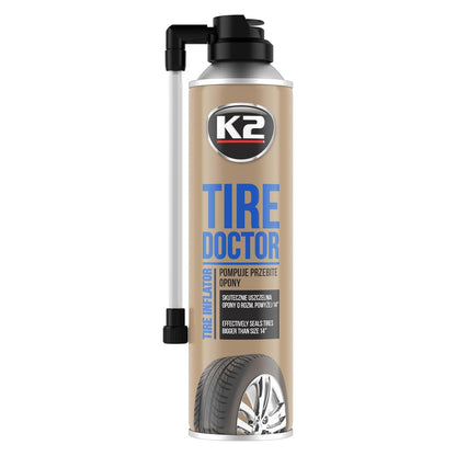 K2 Tire Doctor 535ml Emergency Tyre Repair Spray - Puncture Sealant for Tyres, Cars, Motorcycles