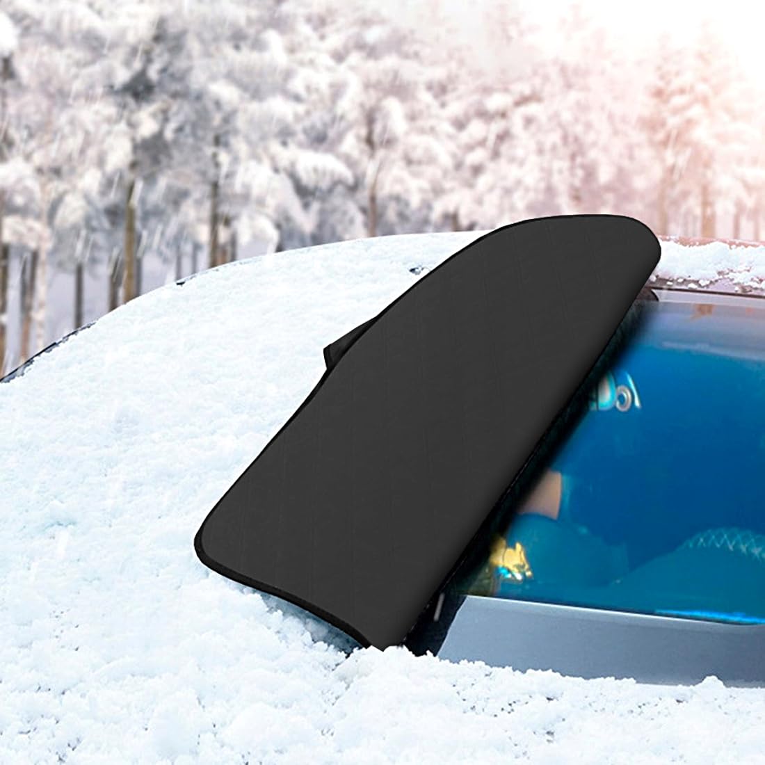 Car Van Windscreen Cover, Snow UV Ice Protection, XXL Car Van Windshield Cover 180 x 100 cm with Flaps, Windshield Frost Guard Fit
