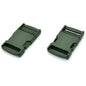 Side Release Buckles Clips for 30 mm Webbing, Luggage, Back Pack / Rucksack, Straps (Green, 2 pieces)