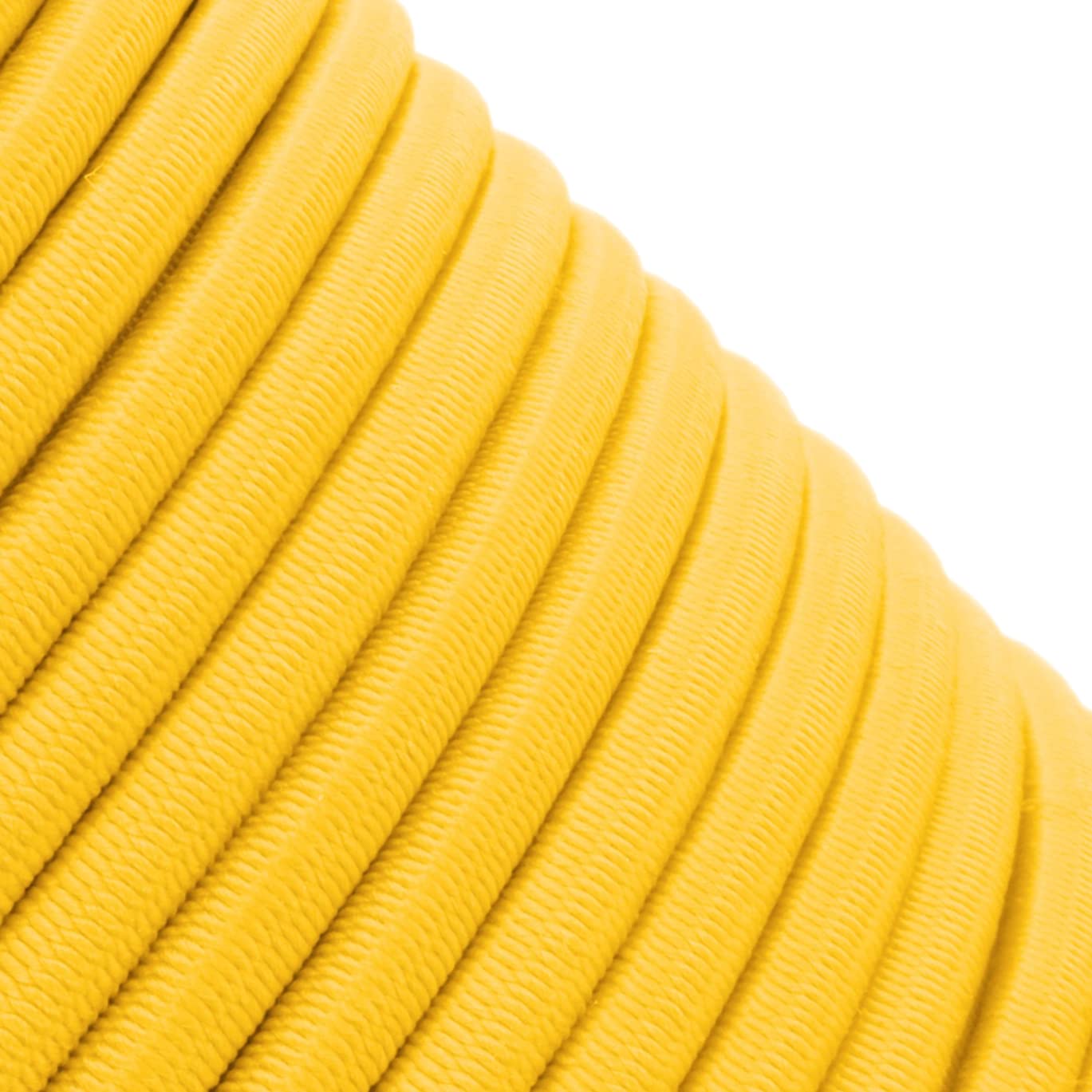 Yellow Bungee Cord - 5 m / 16 ft of 4 mm Bungee Rope, Shock Cord, Bungee Strap, Elastic Rope, Tie Down - Stretch at least 100%