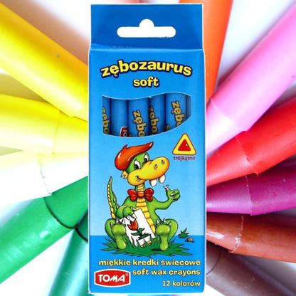 12 pcs Wax Crayons Set for Kids, Children Party, Colouring Art, 12 Bright and Vibrant Colours, Non-Toxic