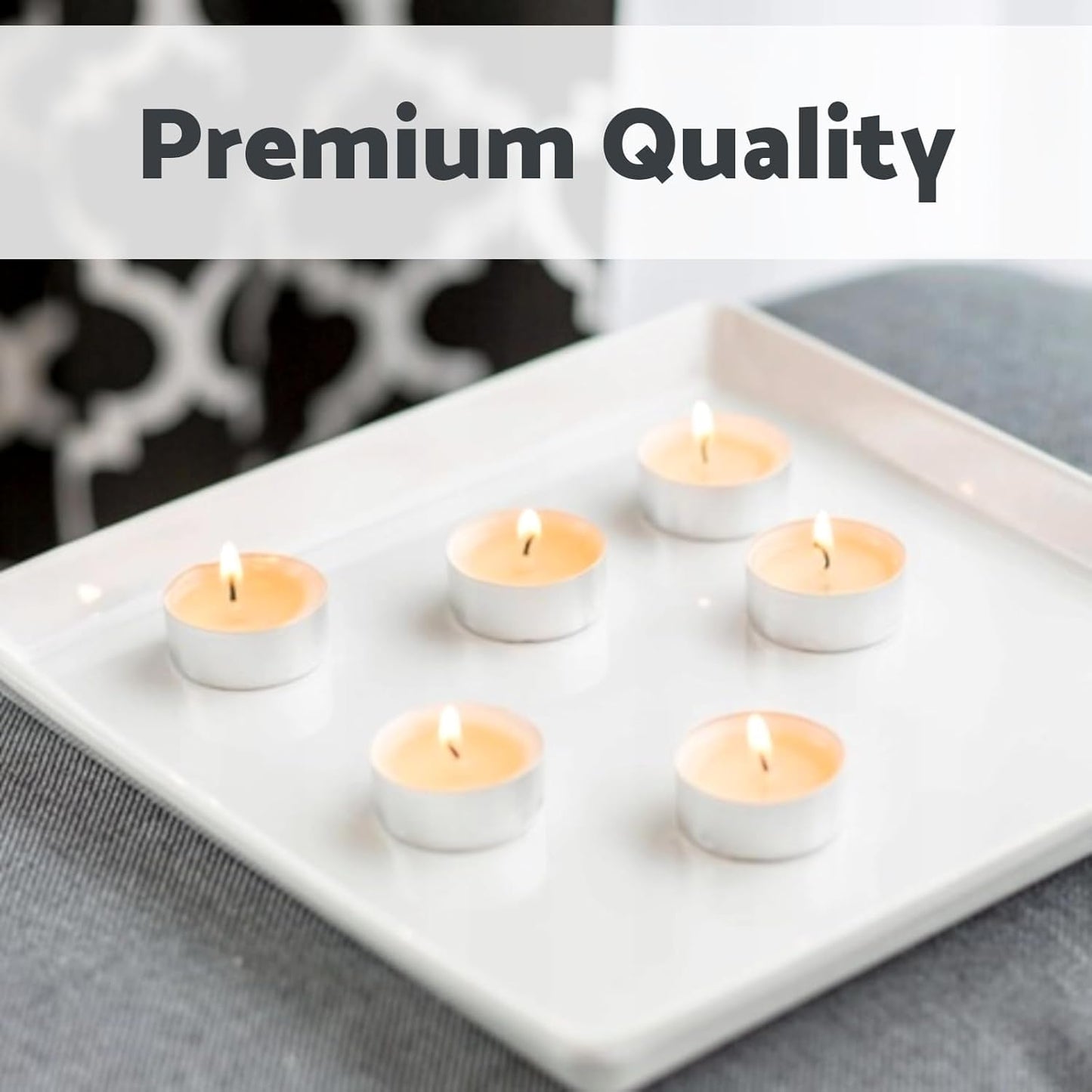 8-Hour Tea Lights Candles, 600 Pack, Long Burning Tealights Candle, Unscented White Tea Lights - Ideal Night Light Candles