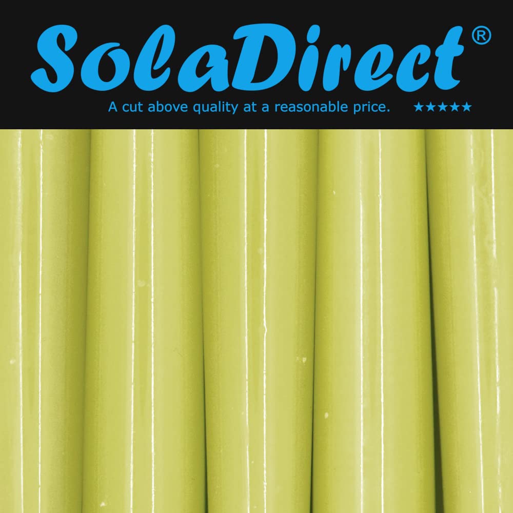 Tapered Dinner Candles, Pack of 10, Unscented, Long Burning Time, 24 cm / 19.45" (Pistachio, Varnished)