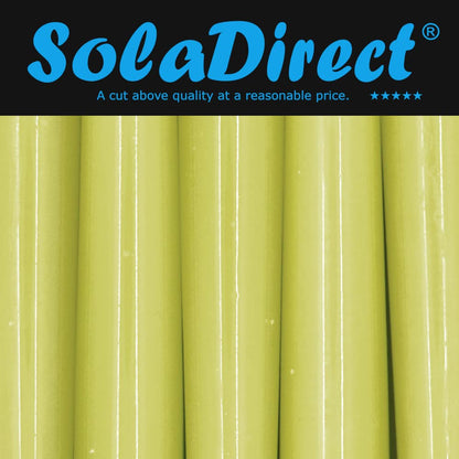 Tapered Dinner Candles, Pack of 10, Unscented, Long Burning Time, 24 cm / 19.45" (Pistachio, Varnished)