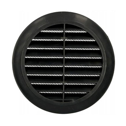 Black Circle Round Air Vent Fit 100 to 150 mm Round Ducting Ventilation Cover Supply Fly Net