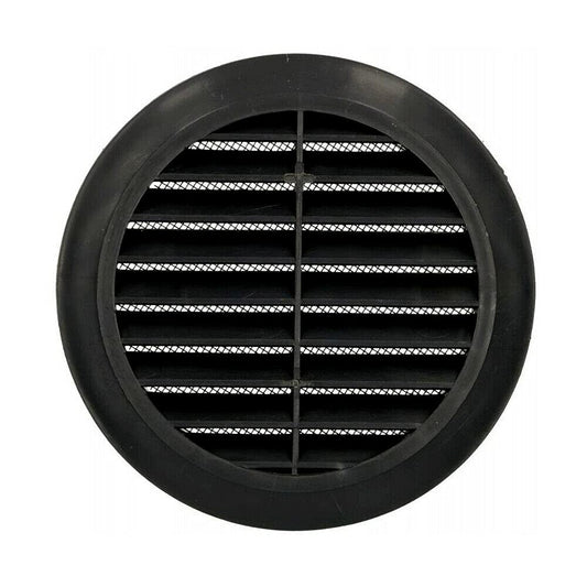 Black Circle Round Air Vent Fit 100 to 150 mm Round Ducting Ventilation Cover Supply Fly Net