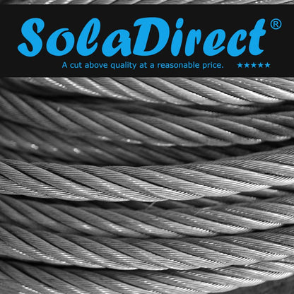 4 mm Thick Wire Rope Wire Cable - 50 metres / 164.04 ft - Galvanised Metal Steel Rope