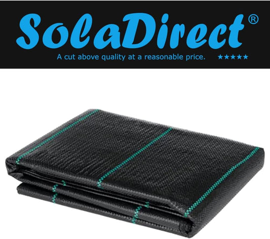 1 x 5 m / 3.2 x 16.4 ft Weed Control Membrane, Weed Control Woven Fabric, Ground Cover Sheet, 100 GSM, UV Stabilised