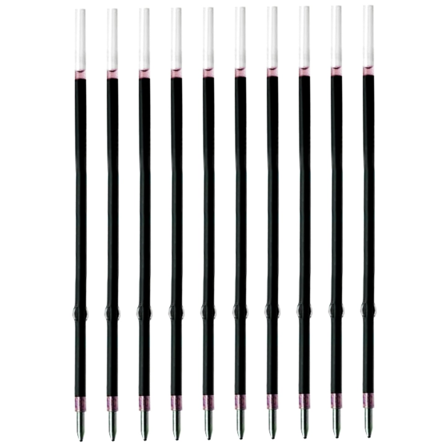 10 Pcs Ballpoint Pen Refills, Length 107 mm, Retractable Pen Refills, Smooth Writing, Smudge Free Ballpoint Pen Refills (Red)