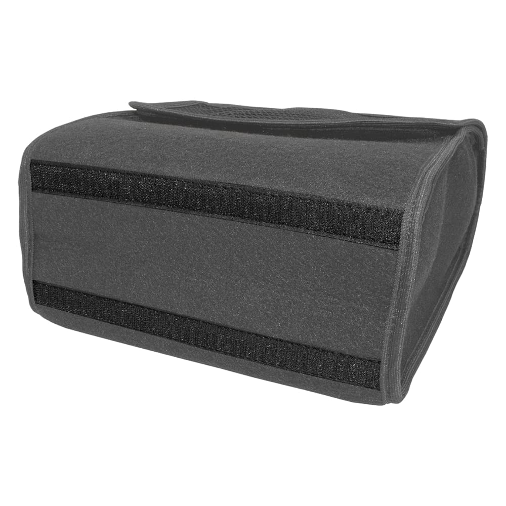 Car Boot Organiser Bag Anti Slip Foldable for Boot Storage Case Tool Bag Boot Tidy Bag, Suitable for All Vehicles, Grey Felt