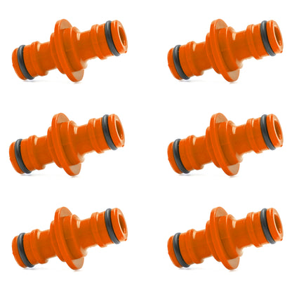 Double Male Hose Connector Coupler Extender for Join Garden Hose Pipe Tube (Pack of 6)