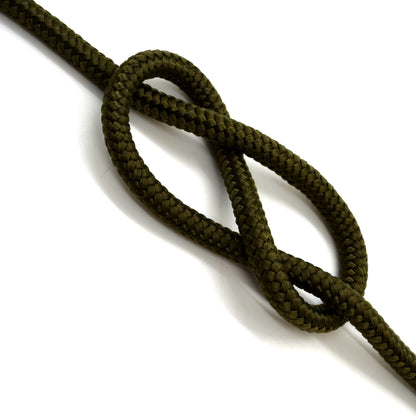 5mm x 100 metres / 328 ft of Olive Green Polypropylene Rope, Solid Braided Poly Rope Cord Twine for Boating, Yachting, Camping