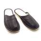Men's Natural Leather Slippers Shoes, Closed Toe Comfortable Slip-On Sandals Mules for Gents (Dark Brown, Size: 11 UK / 46 EU)