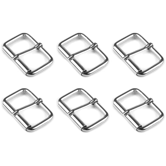6 Pcs Buckles Set for 25 mm / 1" Webbing Strap, 6 x Belt Loops, Metal, Silver, Bag Making, Accessories, Straps, DIY, Crafts