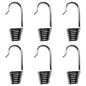 Steel Bungee Shock Cord Hook Spiral Wire Hooks End for 6 mm Elastic Rope Strapping Tape (6 mm, 6 pieces)