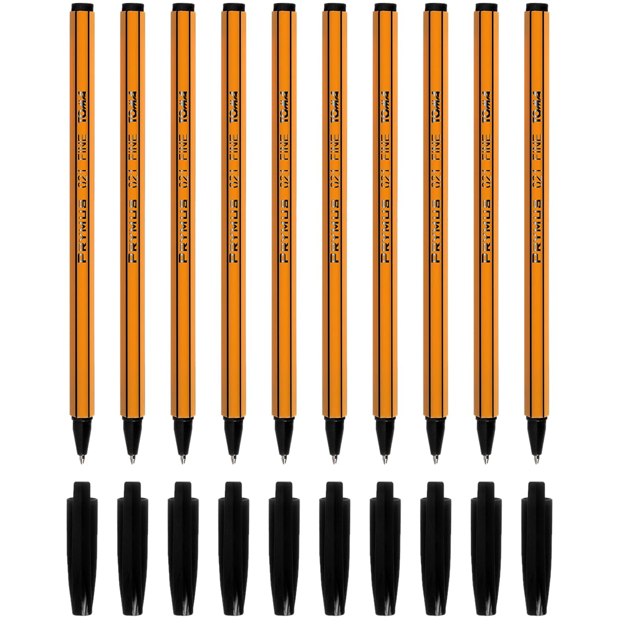 Ballpoint Pens, Smudge Free Ballpoint Pens, Fine Point 0.7 mm, Ideal for School, Office, Everyday Use (Black, 10 Pens)