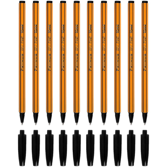 Ballpoint Pens, Smudge Free Ballpoint Pens, Fine Point 0.7 mm, Ideal for School, Office, Everyday Use (Black, 10 Pens)