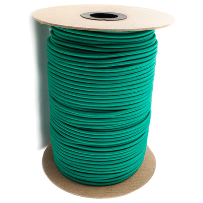 Green Bungee Cord - 10 m / 32 ft of 4 mm Bungee Rope, Shock Cord, Bungee Strap, Elastic Rope, Tie Down - Stretch at least 100%