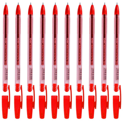 Ballpoint Pens, Gel Ink Ballpoint Pens, Smudge Free, Extra Fine Point 0.5 mm, Ideal for School, Office (Red, 10 Pens)