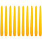 Tapered Dinner Candles, Pack of 10, Unscented, Long Burning Time, 24 cm / 19.45" (Orange, Matt)
