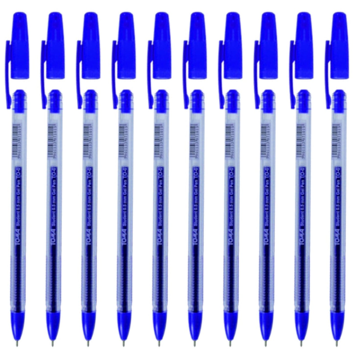 Ballpoint Pens, Gel Ink Ballpoint Pens, Smudge Free, Extra Fine Point 0.5 mm, Ideal for School, Office (Blue, 10 Pens)