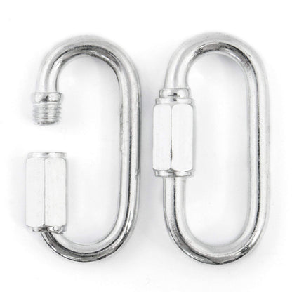10 x 4 mm Oval Locking Carabiner Quick Link Chain Connector Keychain Buckle