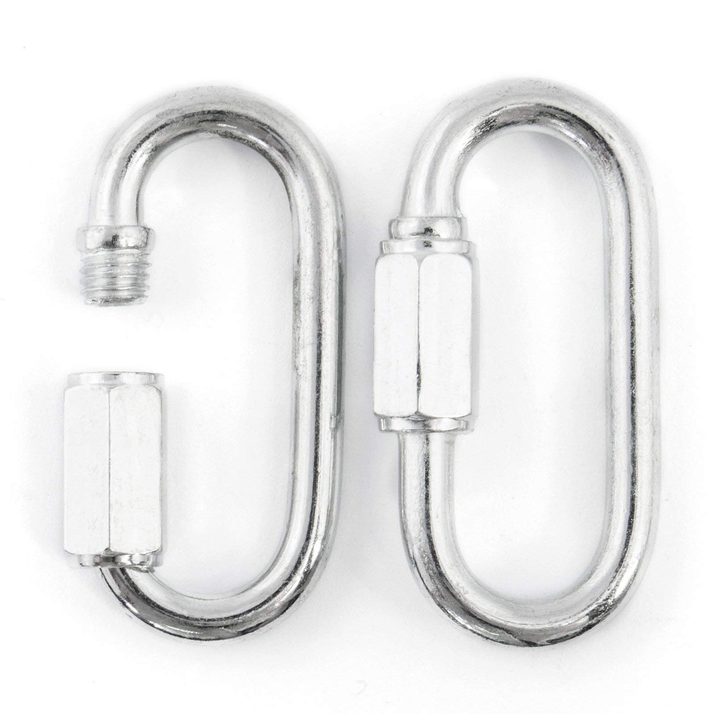 10 x 3 mm Oval Locking Carabiner Quick Link Chain Connector Keychain Buckle