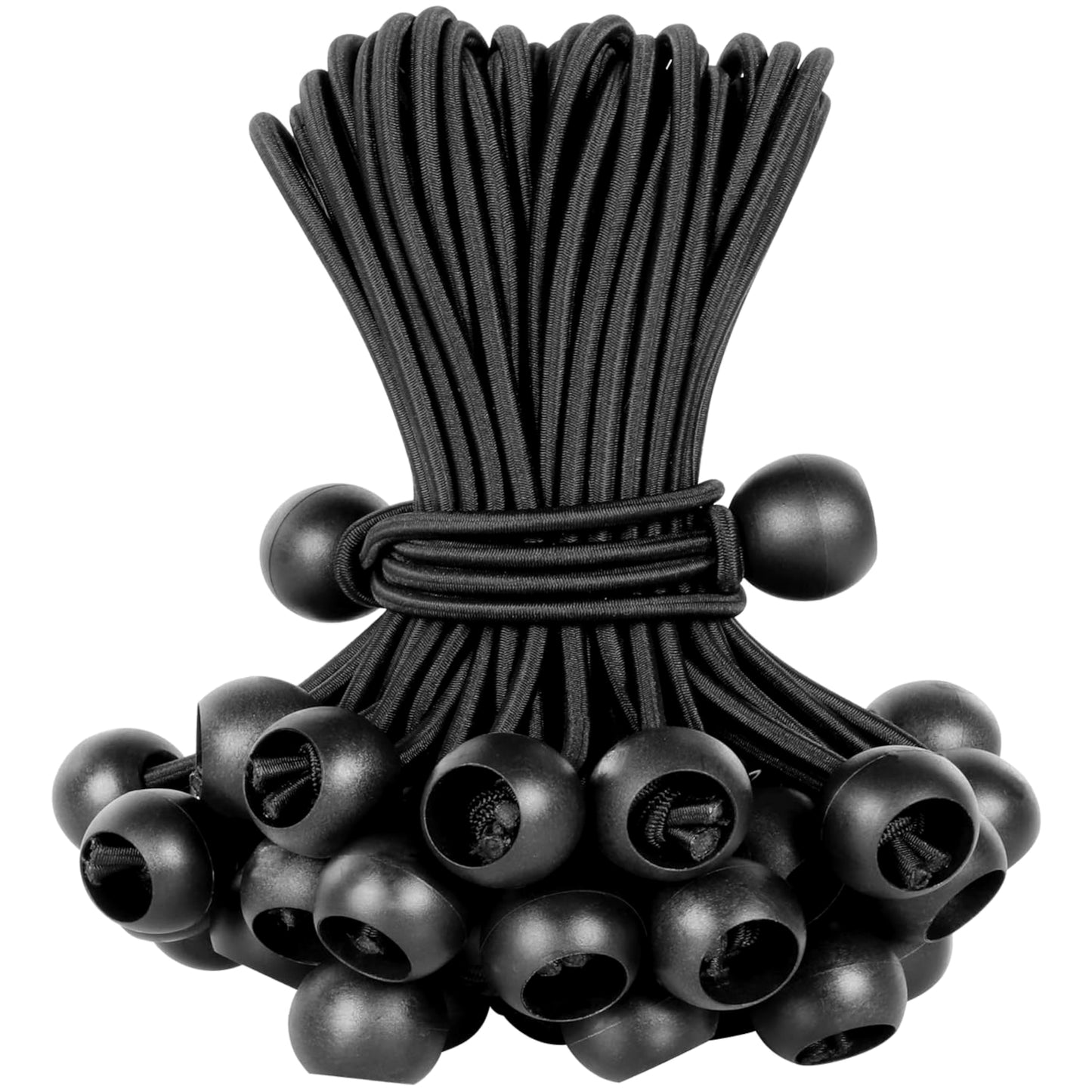 40 x Tarpaulin Bungees Balls Tarp Bungee Cord for Banners, Tarpaulins, Pavilions, Tents, Tent Bungee Hooks (10 PCS of Each Size)
