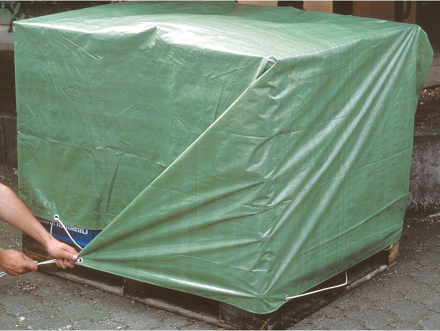 5 x 8 m Tarpaulin Cover - Green 90GSM - Waterproof, Frost-Resistant, UV Protection, Multipurpose, Groundsheet
