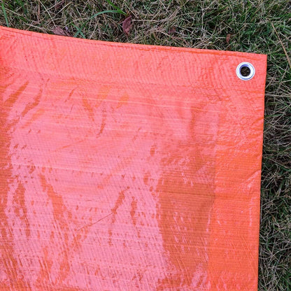 1.5 x 2 m Tarpaulin Cover - Orange 90GSM - Waterproof, Frost-Resistant, UV Protection, Multipurpose, Groundsheet